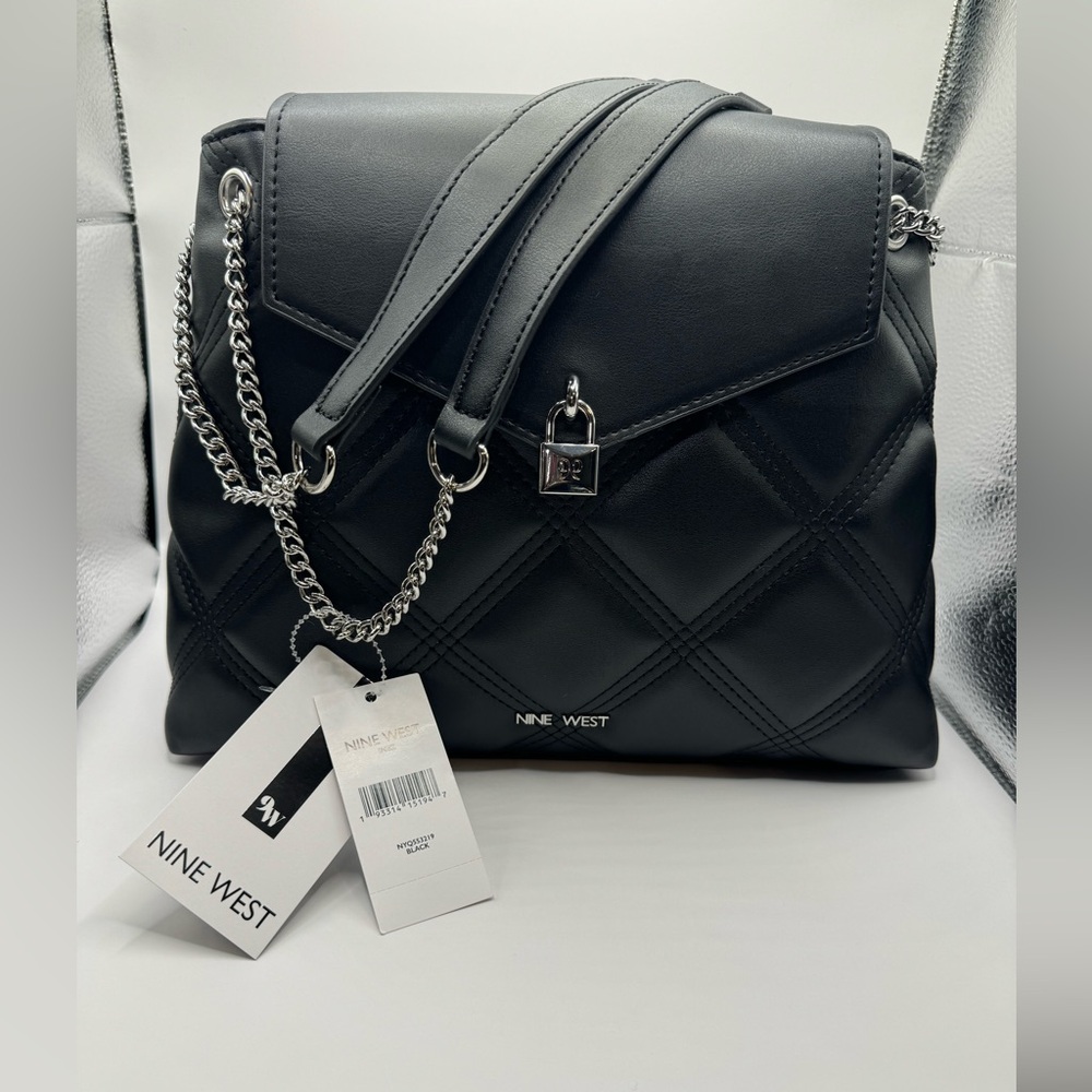 Nine West Black Chain Strap Shoulder Bag
